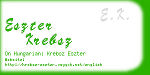 eszter krebsz business card